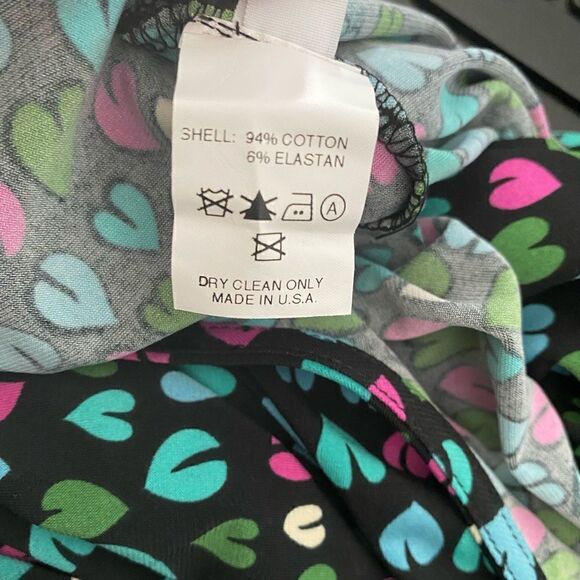 Helen Wang Hearts Wrap Front Dress Tunic Top Black - Picture 9 of 9